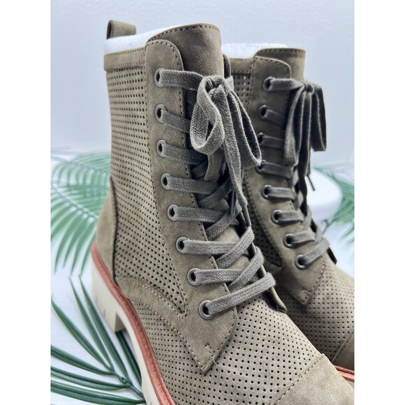 MIA Olive Green Havenn Kashton Side Zip Lace Up Combat Bootie Size 6 NWOB - Picture 5 of 11